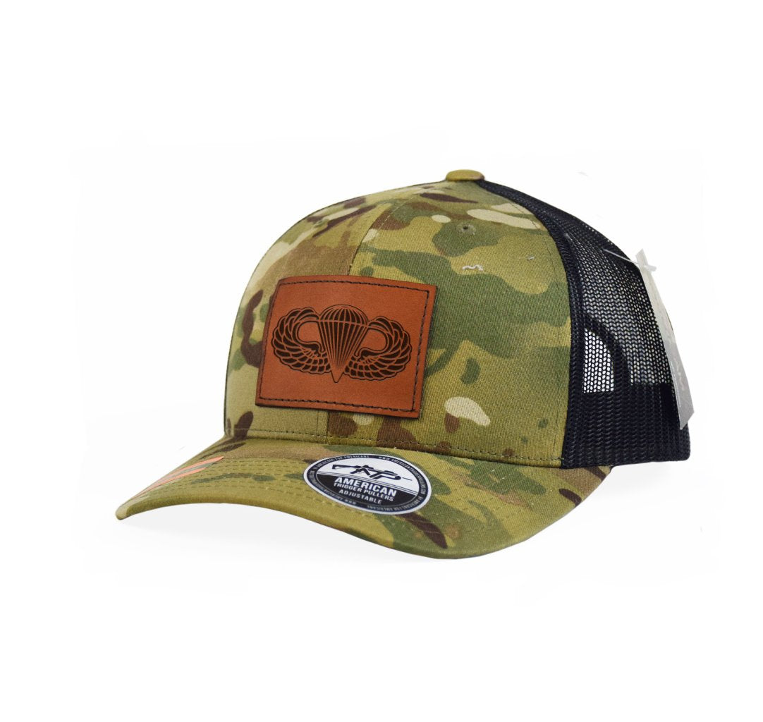 Airborne Wings Leather Snap-Back